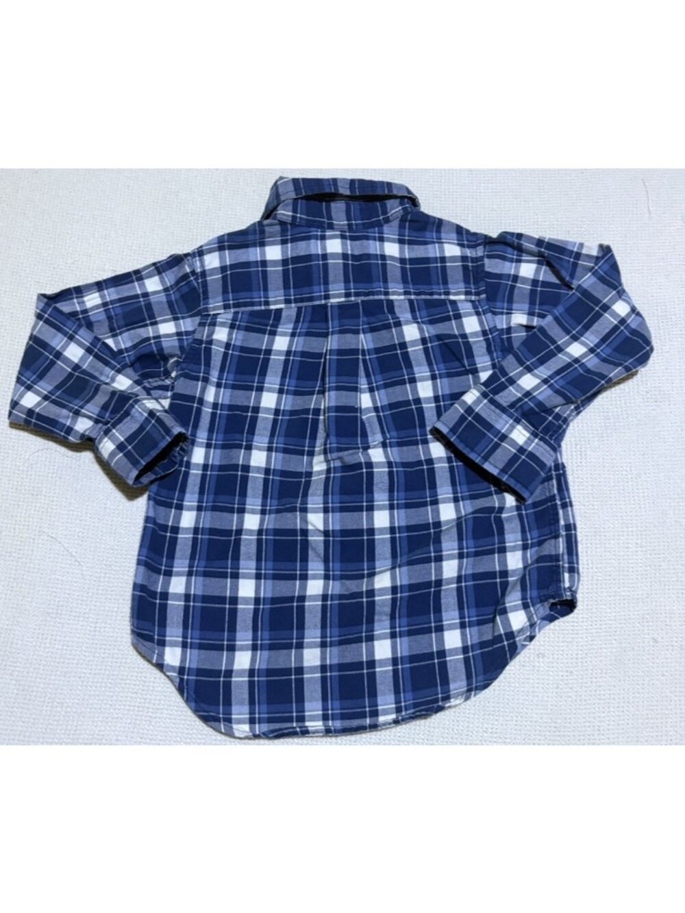 Ralph Lauren Shirt 3T Toddler Blue Check Button Down Modern Preppy Pony Boys - Picture 7 of 8